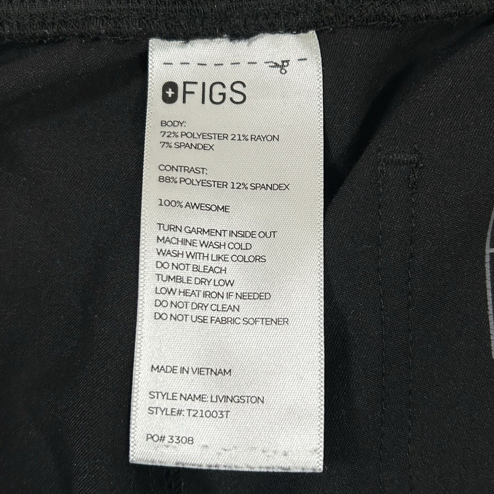 FIGS Technical Collection Scrub Pants -Mens XL/T- Black Tall 33" Inseam Stretch - Picture 4 of 10